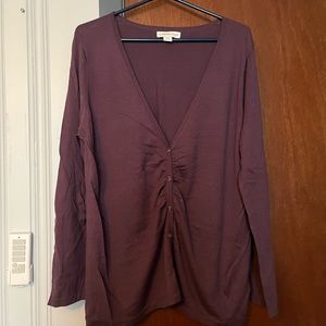 Coldwater Creek ruched lightweight cardigan